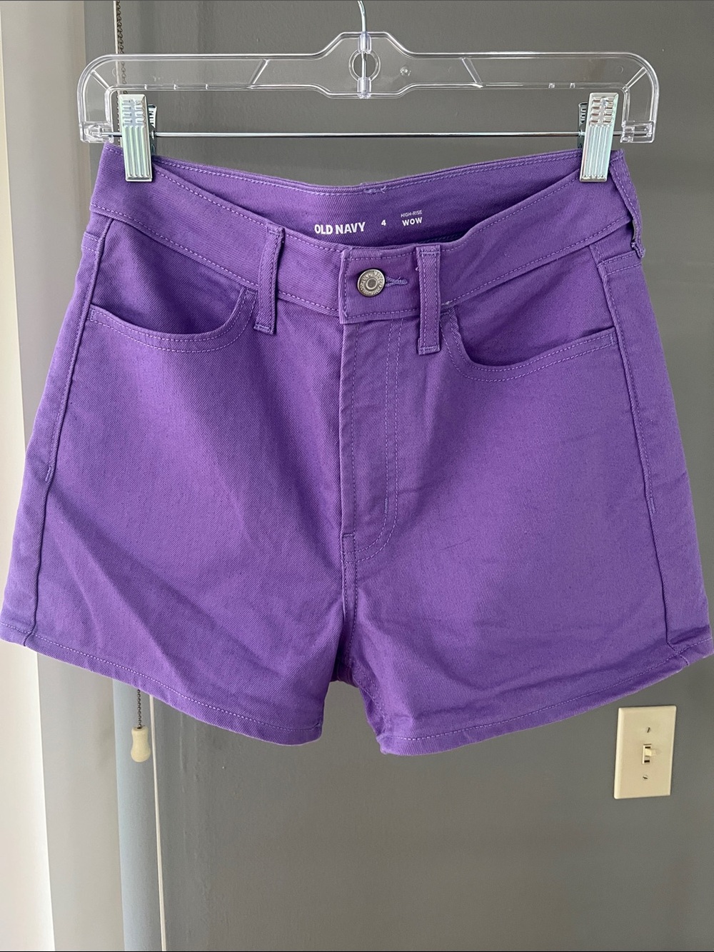 Old Navy Purple High Rise Denim Shorts